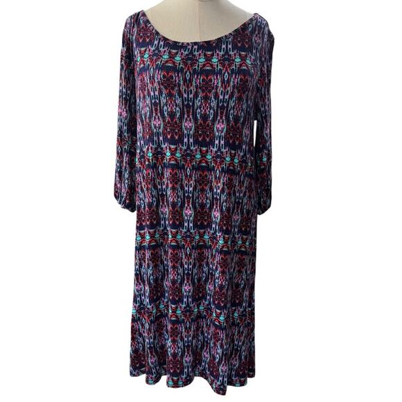 Market & Spruce MAEBY Abstract Long Sleeve Knit Dress NEW Size Medium - Picture 2 of 12